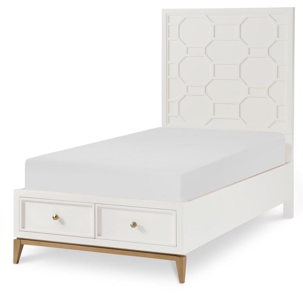 Chelsea Complete Panel Bed w/ Storage Footboard, Twin