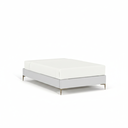 LQ318Base, Alexandria, Modern Rectangular Bed Base, Curved Metal Legs