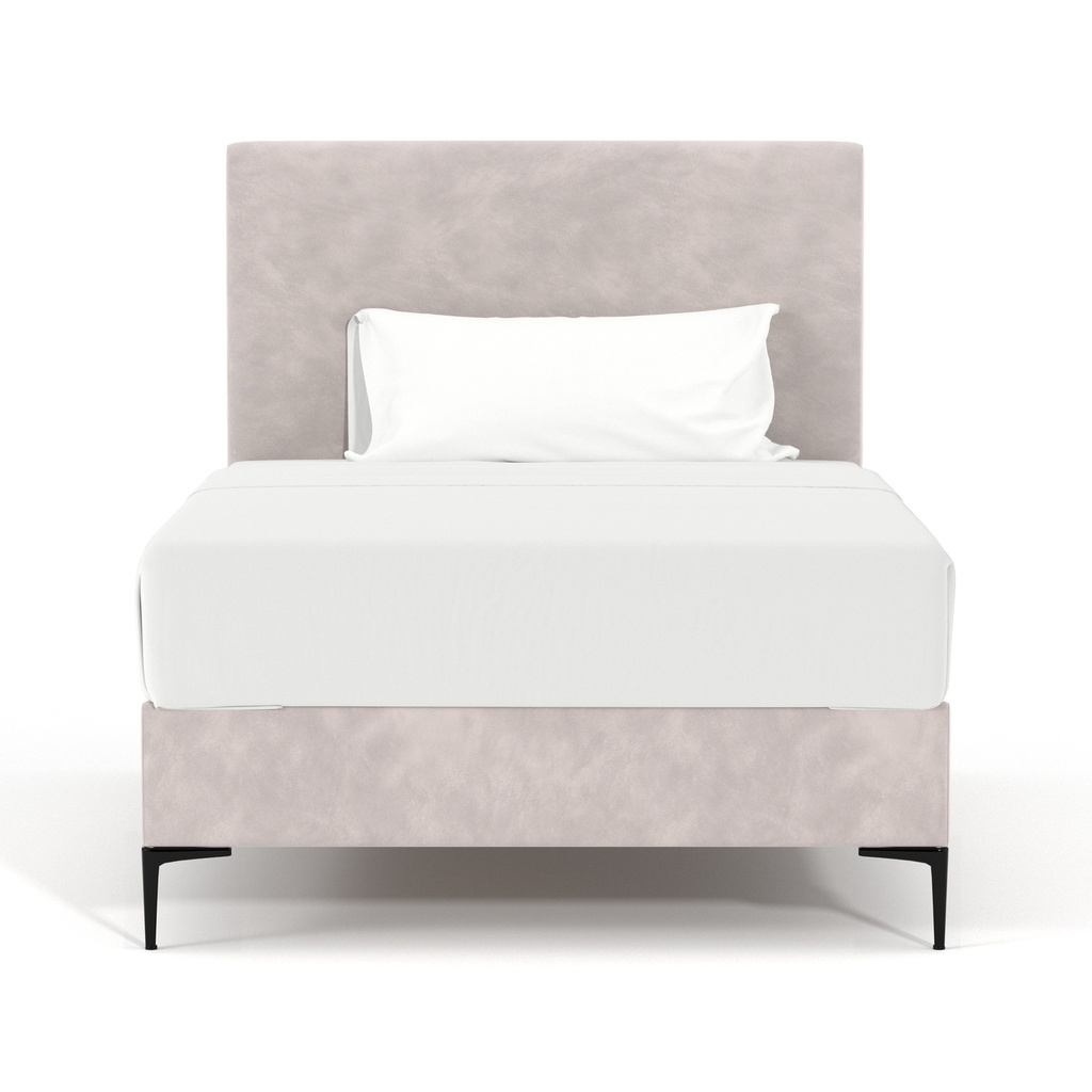 LQ310, Santorini, Classic Upholstered Bed - SILVER LEGS