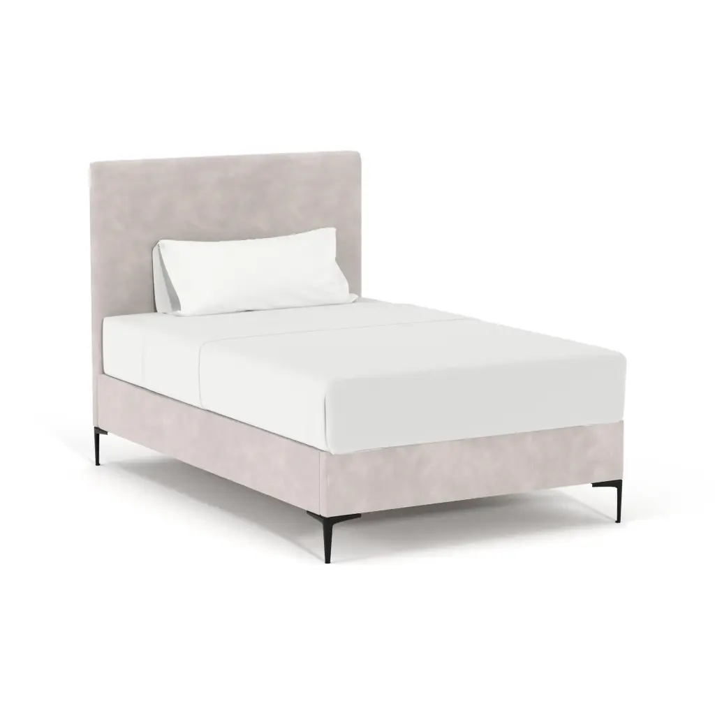 LQ310, Santorini, Classic Upholstered Bed - SILVER LEGS