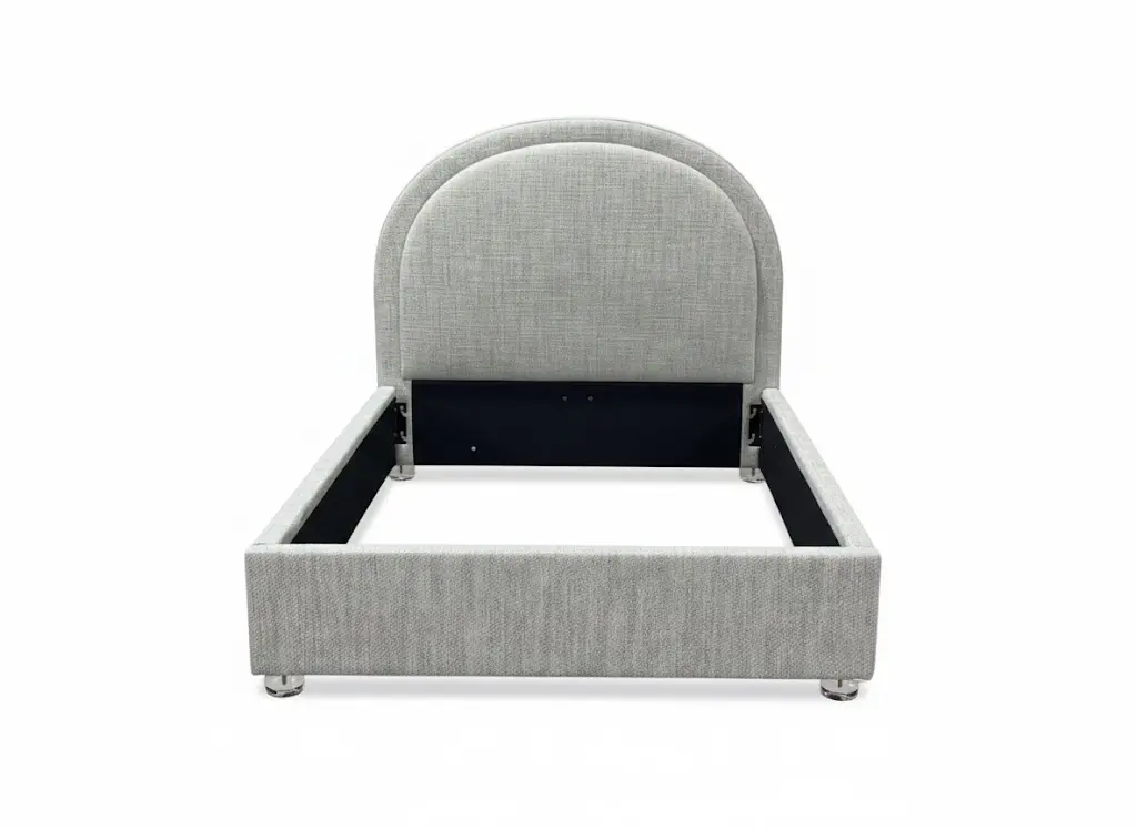 Krakow, Elegant Arc Bed, Standard frame, Acrylic legs