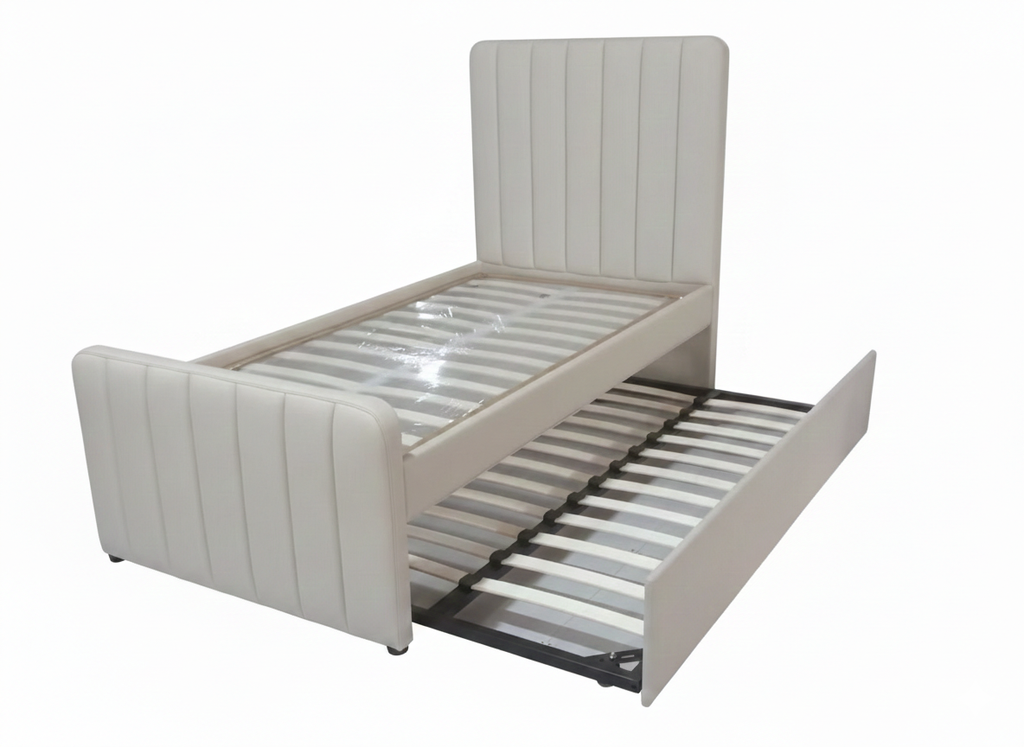 Pica, Vertical Panel Trundle, Upholstered Bed