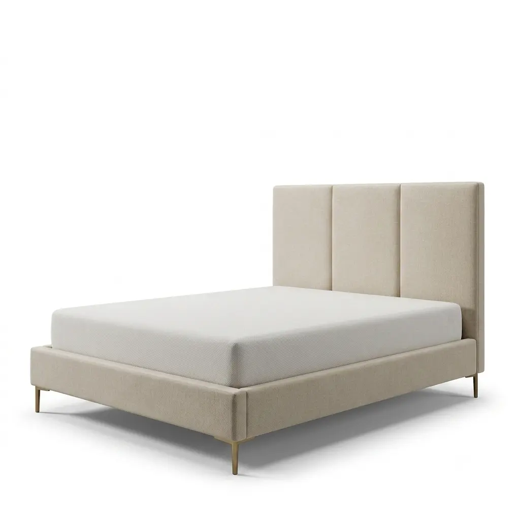 LQ49, Rome, Modern Upholstered Panel Bed