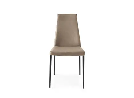 Aida Chair, Fully Covered in Leather