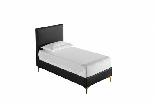 Santorini, Classic Upholstered Bed - GOLD LEGS