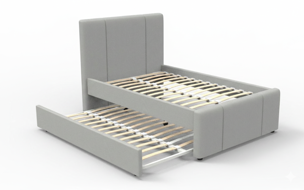 Amsterdam, Contemporary Upholstered Trundle Bed