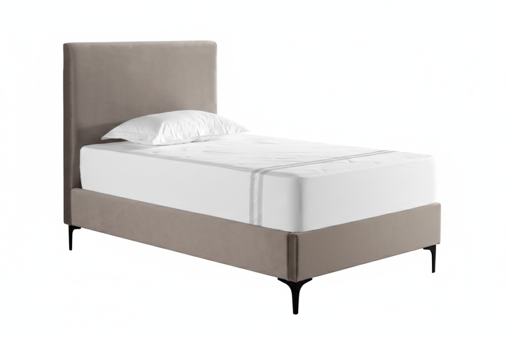 Santorini, Classic Upholstered Bed - BLACK LEGS