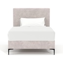 Santorini, Classic Upholstered Bed - SILVER LEGS