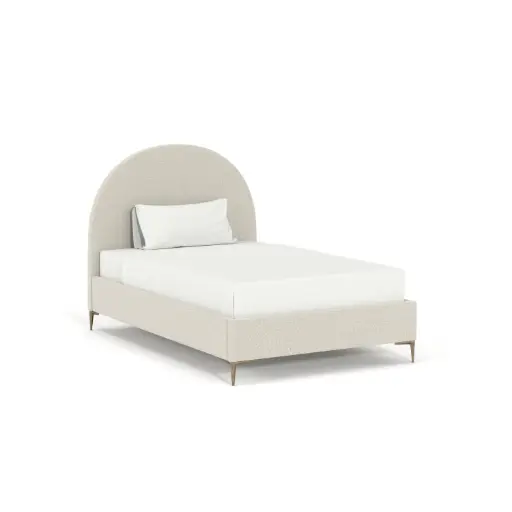 Rubi, Upholstered Platform Bed with Arched Back, with Legs, Standard Frame